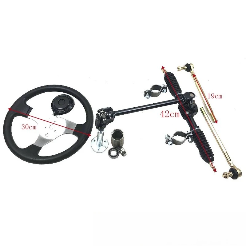 Suitable for Modifying The Four-wheel 42cm Steering Machine Steering Knuckle Tie Rod Ball Head Steering System Assembly