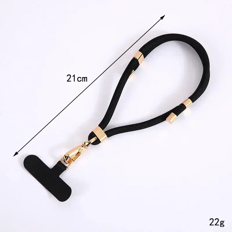 Luxury Metal Nylon Short Lanyard Phone Strap Keycord Hanging Trousers Accessories Stylish Anti-loss Keychain Wrist Rope Starp