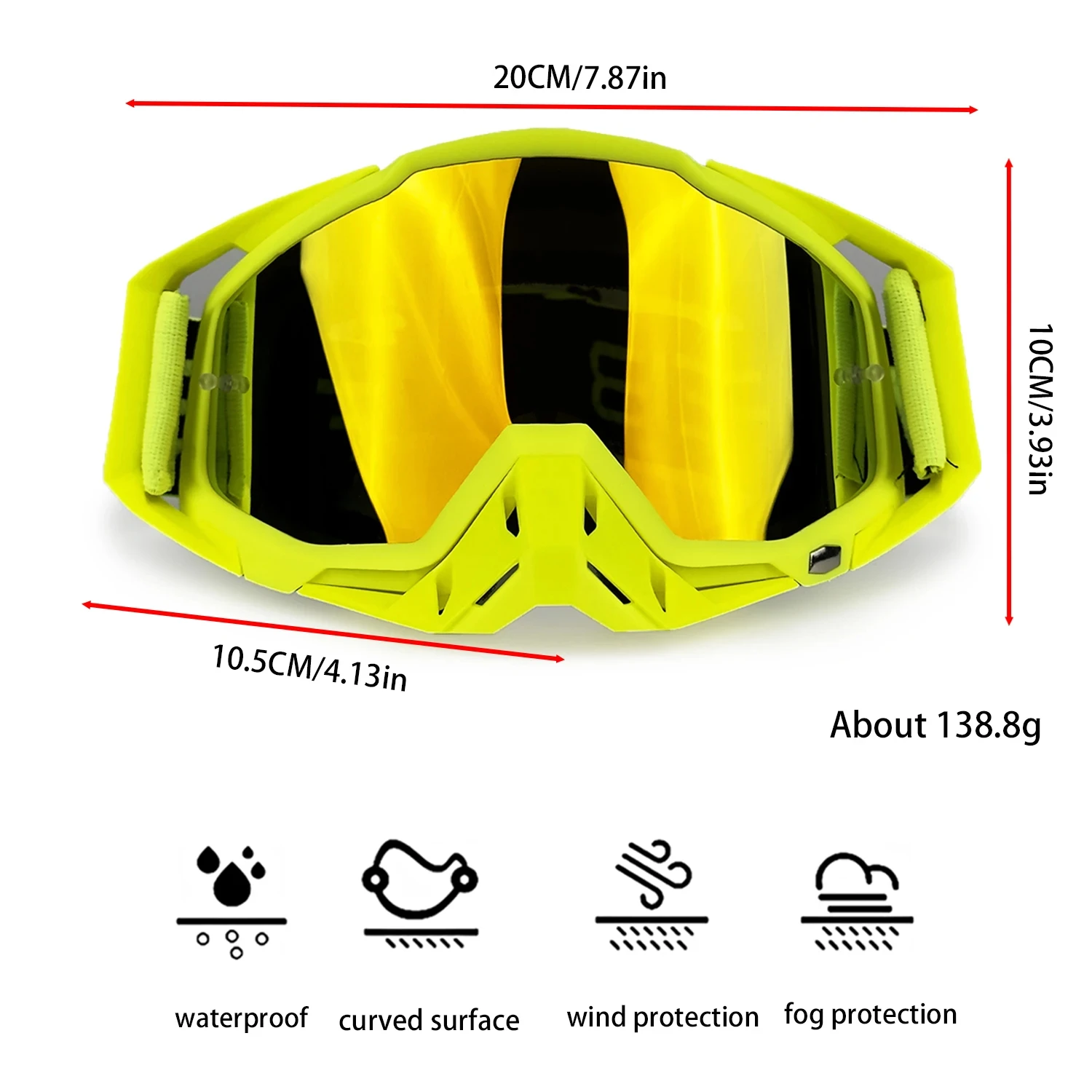 NAFEIB Motocross Glasses Motorcycle Sunglasses Man MTB ATV Mask Windproof Protection Skiing Cycling Racing Off-Road Goggles