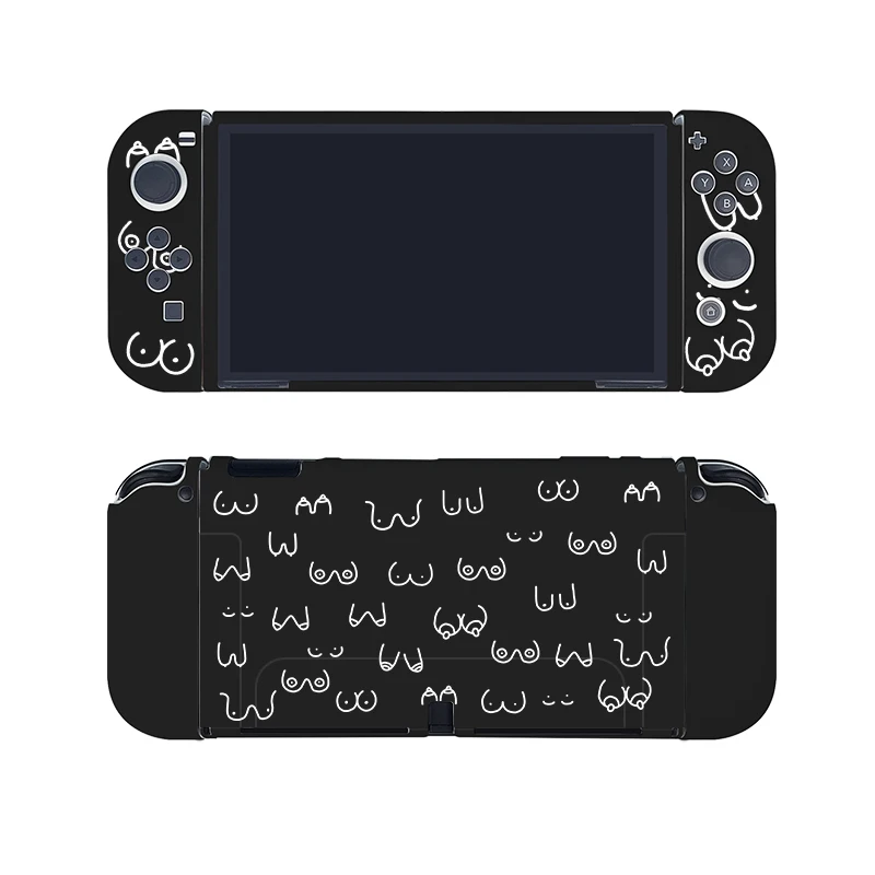 Милый чехол в эстетике Nintendo Switch с OLED-экраном, чехол с возможностью поворота, защитный чехол из ТПУ для контроллера Nintendo Switch Joy-Con