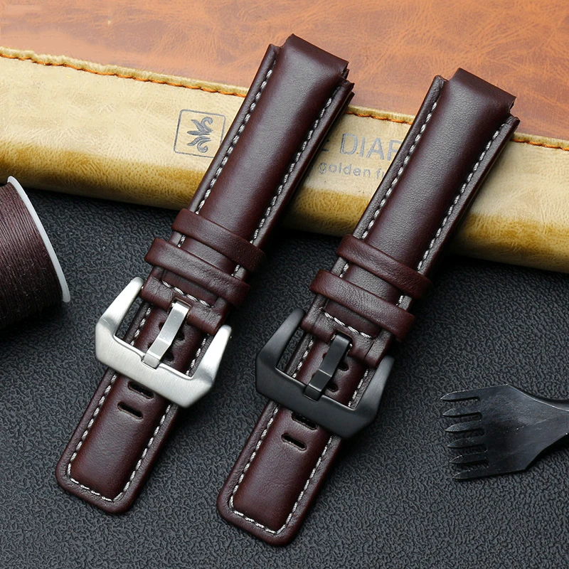 Leather watch strap For TIMEX tide Outdoor men watchband T2N721 T2N720 TW2T76300 TW2T76500 series watch chain accessories24-16mm