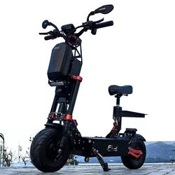 Scooter elettrico ad alta velocità 72V 12000W, pneumatici grassi da strada da 13 pollici, 75MPH, app, NFC, batteria 80ah