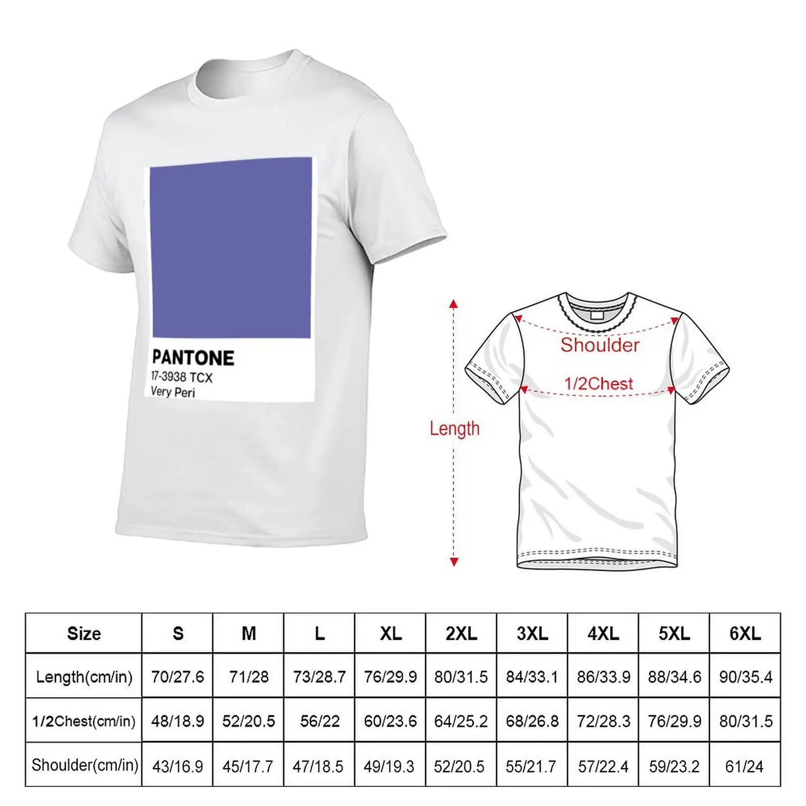 Pantone Very Peri, Color of 2022 T-Shirt man t shirts graphic cotton t shirt man T-Shirt