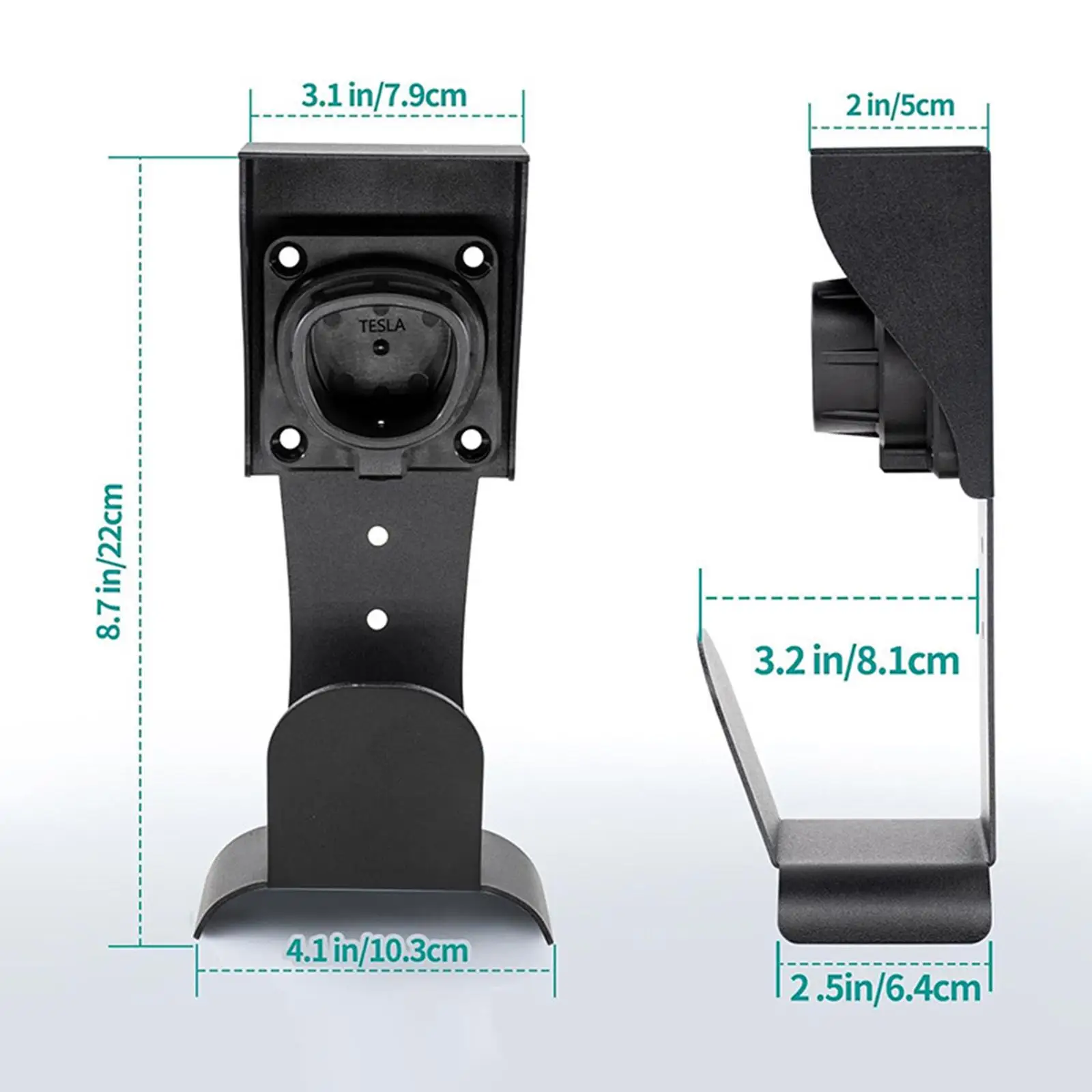 EV Charger Holder Electric Car Cable Organizer Accessories Easily Install Wall Mount Connector Holder for Model 3 Model x