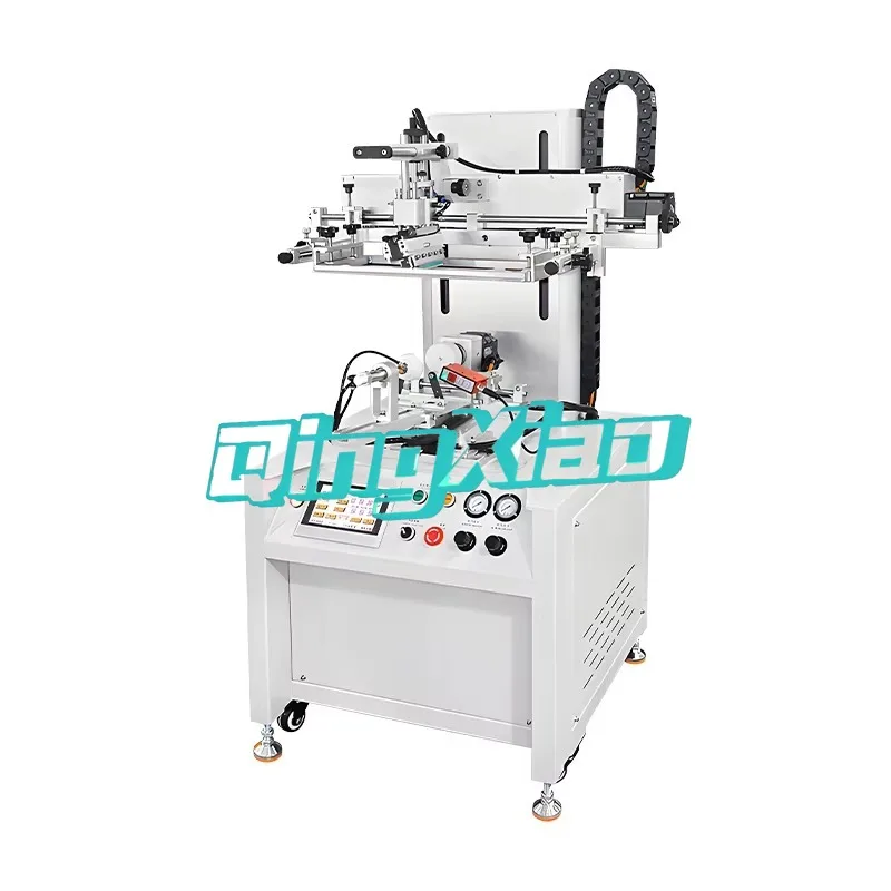Paper Cup Metal Aerosol Can PET Glass Plastic Bottle High Definition Printing Circular Curved Screen Printing Machine High Speed