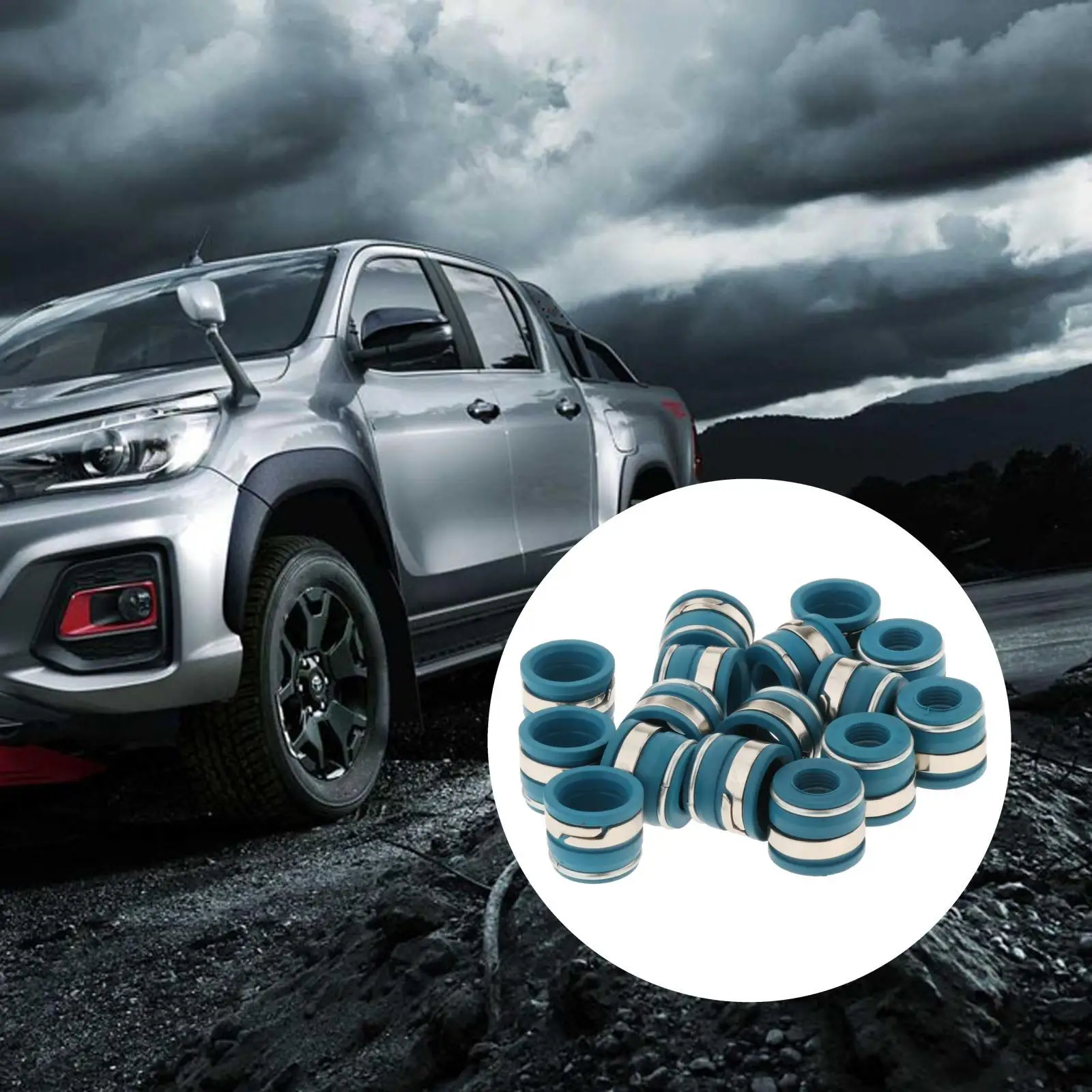 

16Pcs Valve Seal Replacement 11/32" x .500", Engine Valve Seal Set,