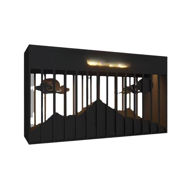 

Outdoor flower box combination solar energy intelligent light square barbecue shop outer pendulum fence partition flower slot