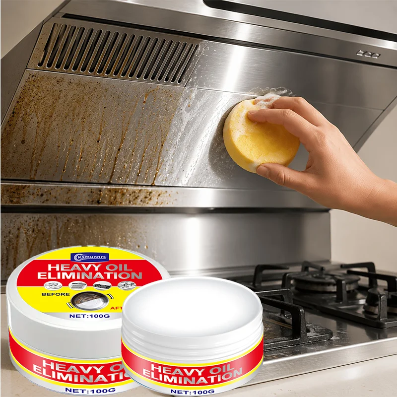 Powerful grease remover paste, suitable for removing kitchen grease and dirt, effectively removes tar residue and oil film, rest