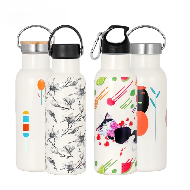 Portable Sports Bottle Large Capacity Air Dyeing and Printing Sports Kettle Stainless Steel Portable Vacuum Insulated Cup