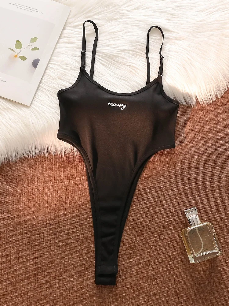 Sexy Bla American Strap Weste Damen New Sle Spicy Girl Einteilige Unterwäsche Design Eng anliegendes Top High Round Neline