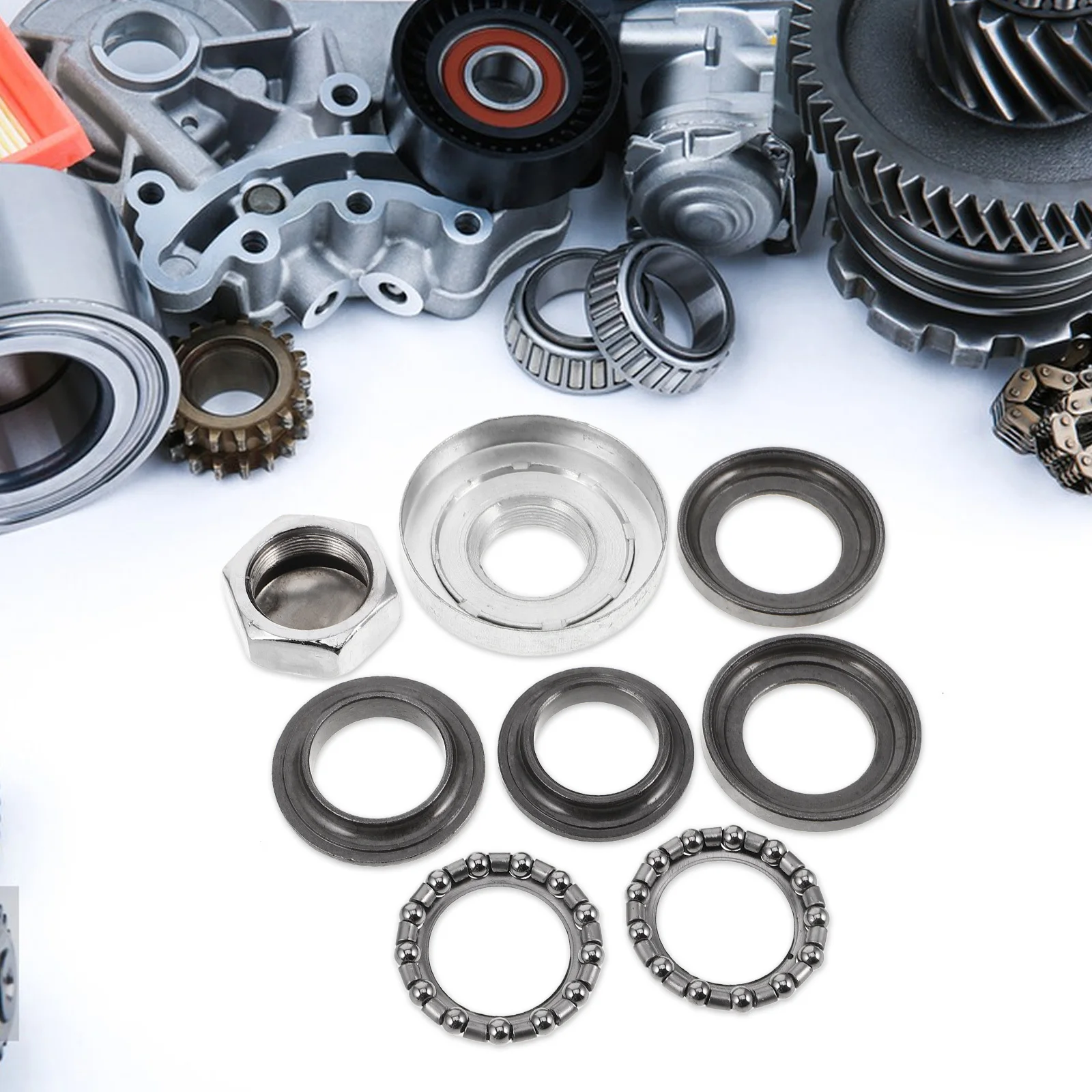 

7Pcs Steering Shaft Bearings Kit Durable Reliable Mini Dirt Bikes Parts Smooth Steering Control Performance Restoration