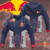 2025 New Red Bull Hoodie Fashion Red Bull 3D Printed Men's Pullover Outdoor Sportswear Racing Hoodie Red Bull Clothing