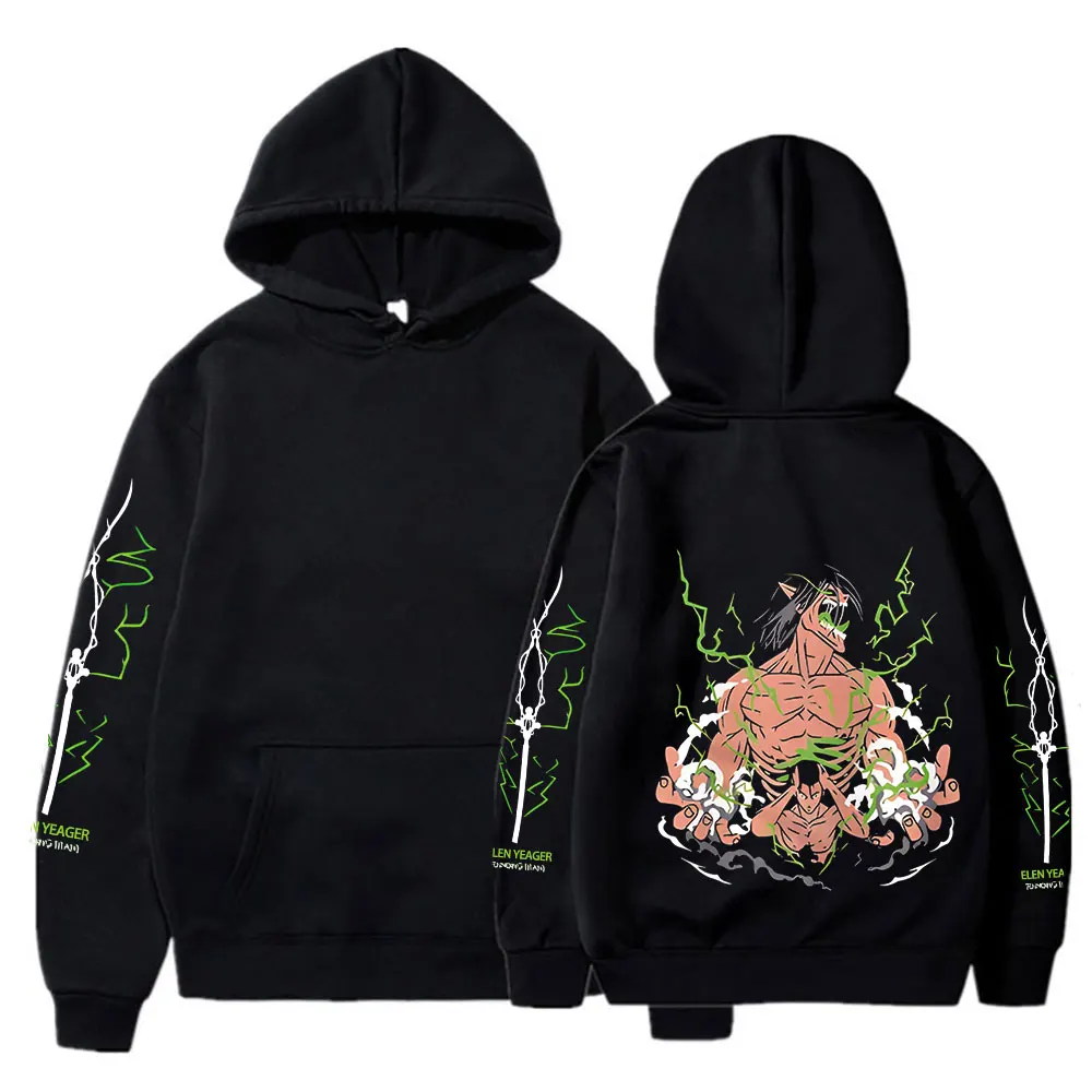 

Anime Attack On Titan Hoodies Graphics Harajuku Men Women Running Sport Pullover Workout GYM Causal Sweatshirt Hooded Unisex