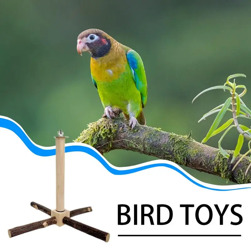 Natural Parrot Perch Bird Stand Tree Rods Claw Grinder Long Tailed Parakeet Climbing Standing Tree Branch Bird Cage Accessories