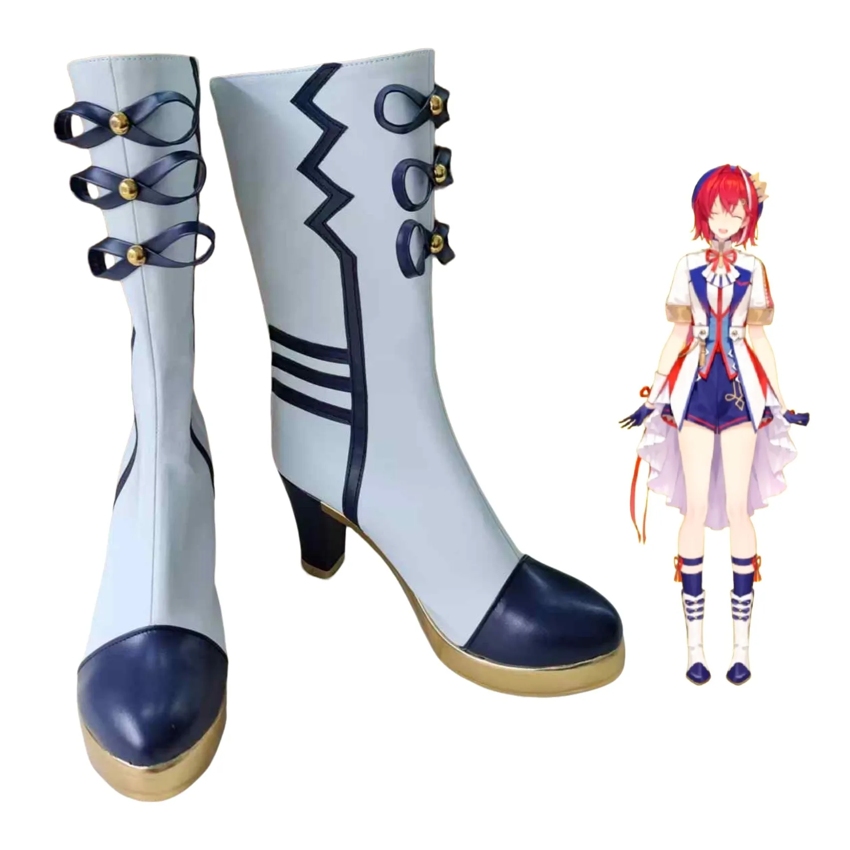 

Virtual YouTuber Vtuber Ange Katrina Cosplay Boots Shoes Halloween Accessory Boots