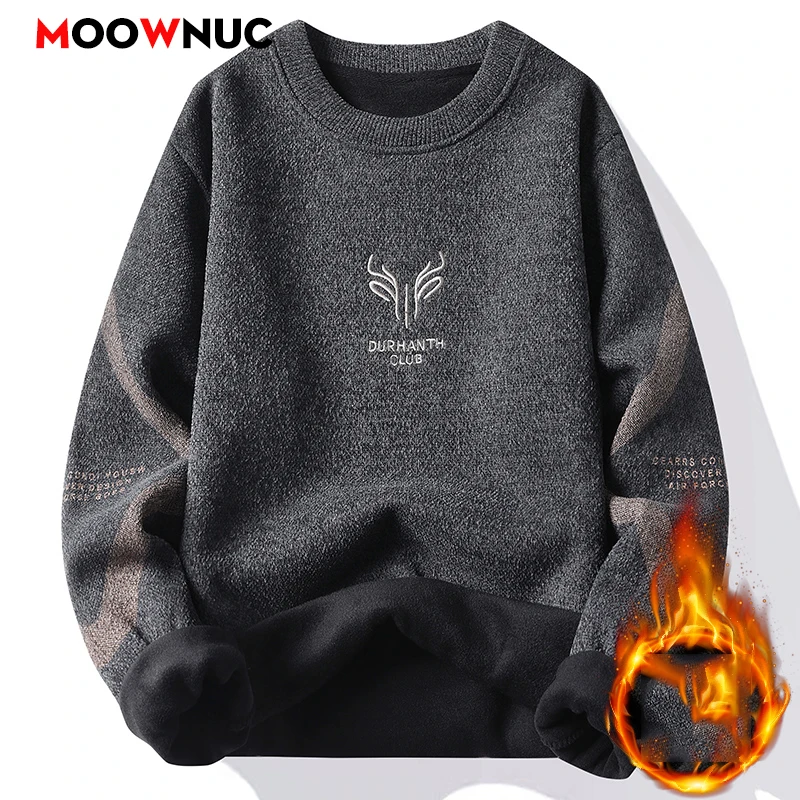 Men's Sweat-shirt Spring Sweater For Men Pullovers Men's Clothing Casual Streetwear Knit Autumn Fashion Hombre Warm Solid Male