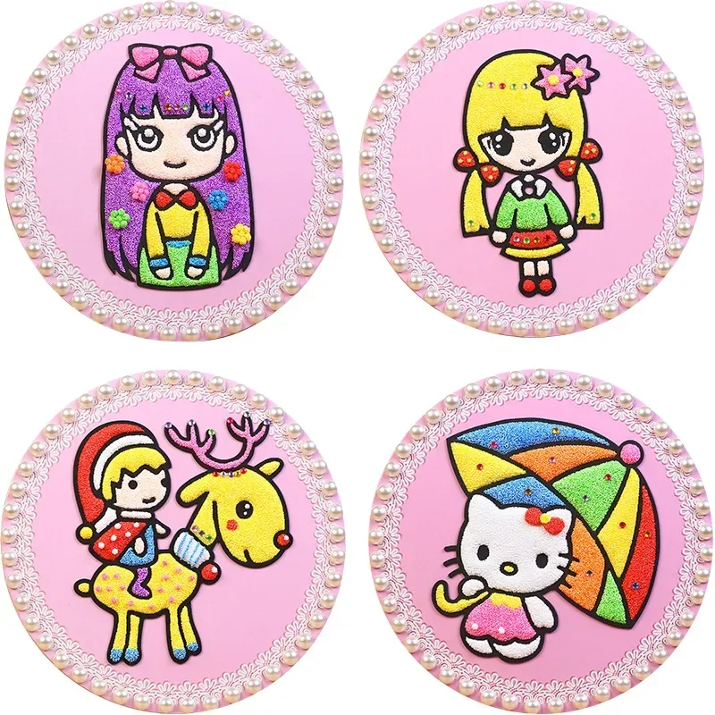 Sneeuwvlok Klei Schilderij Kinderen DIY Handgemaakte Parel Klei Schilderij Kleurrijke Modder Schilderij Tekentafel Educatief speelgoed voor kinderen