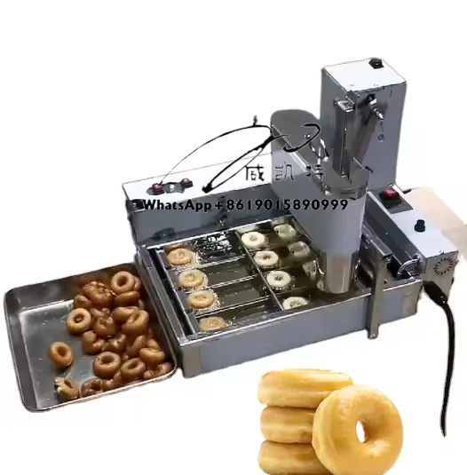 

Best Price 4 Row Commercial Donut Making Machine 1800 Donuts/hour Automatic Fryer Donut Machine for Sale HJ-CM010-4