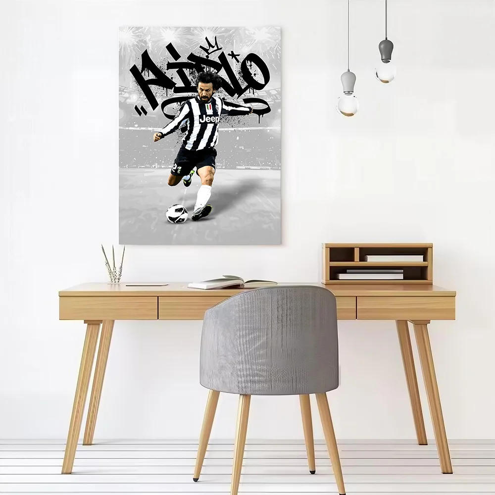Andrea Pirlo Printed Canvas Poster Custom Pictures Wall Art Canvas Painting for Home Decorations Room Decoration Gaming Arts