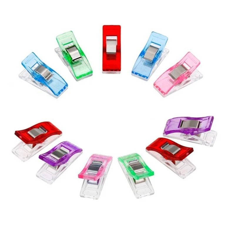 2000Pcs/Lot Garment Plastic Clips Holder for DIY Patchwork Fabric Quilting Craft Sewing Knitting Red Home Office Supply