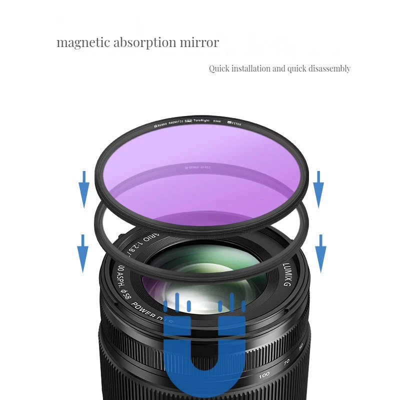 BENRO المغناطيسي SHD ND8/16/32/64/128/256/500/1000/32K/100K/1KK 82 مللي متر تصفية الزجاج البصري التثبيت السريع المضادة للسقوط