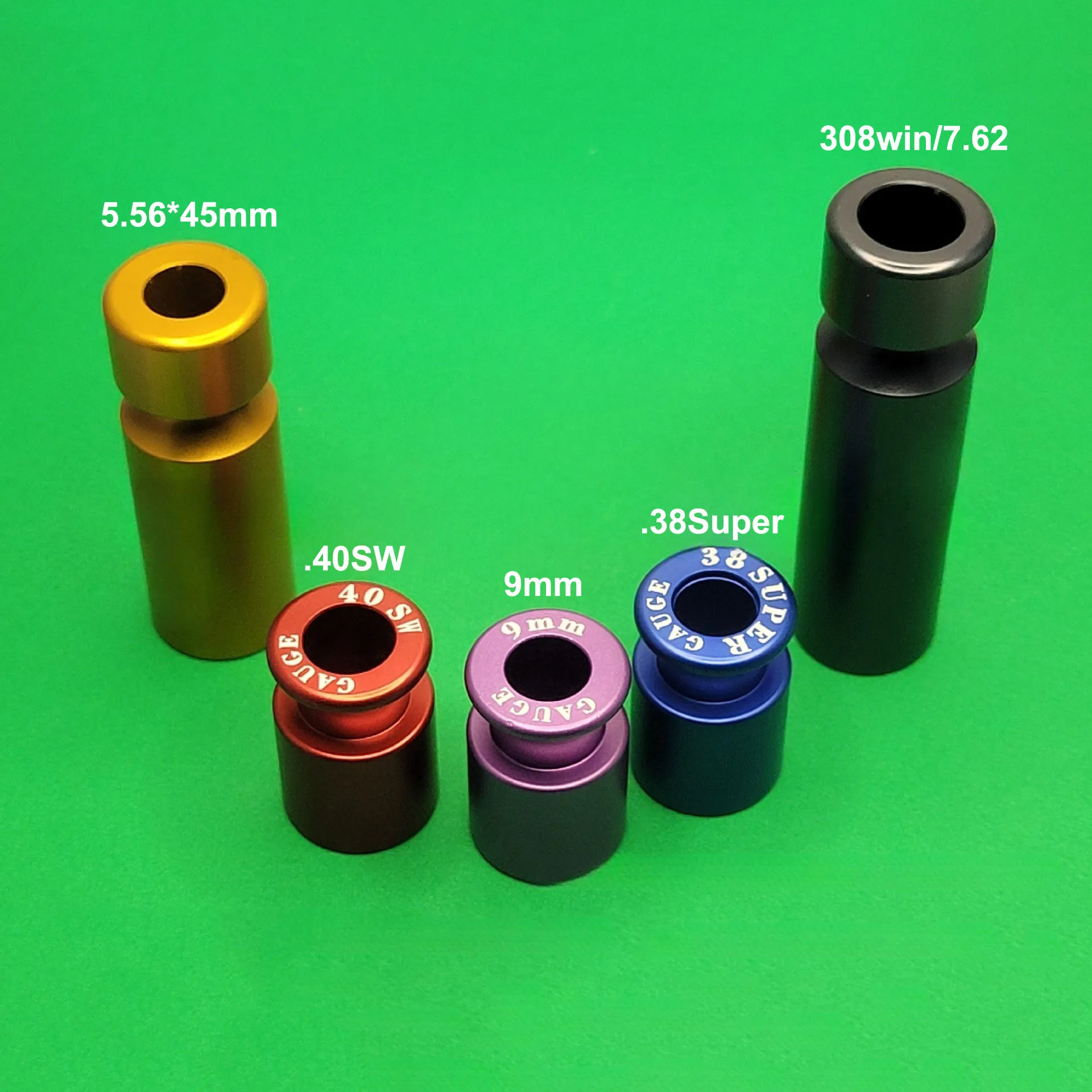 مدقق رصاصة الذخيرة متعدد العيارات، 9 مم/.40S&W/.38Super/5.56/7.62 مقياس الغرفة لإعادة التحميل بدقة وقياس مساحة الرأس