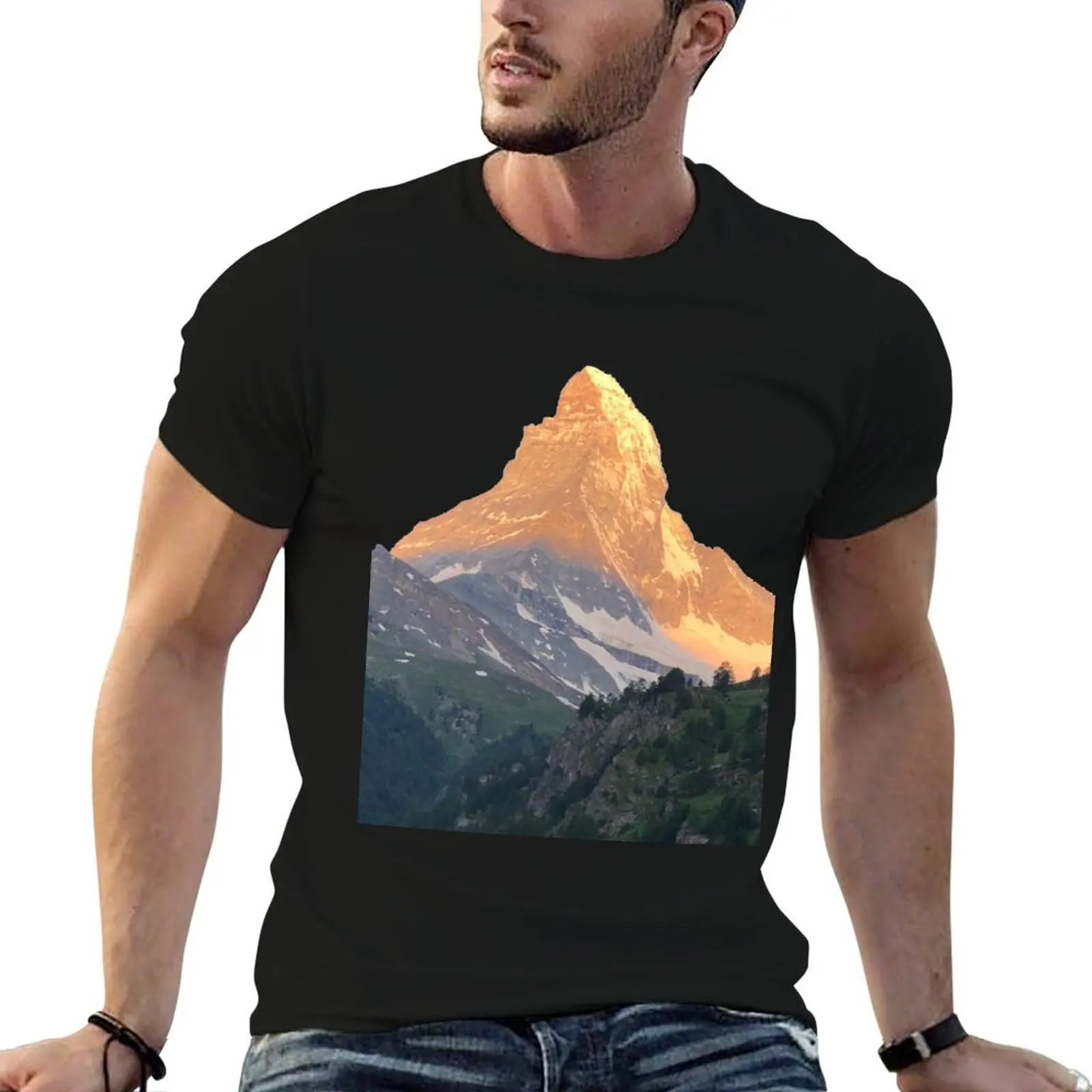 Switzerland Matterhorn french alps T-Shirt Plus Size All Match Tee Shirt