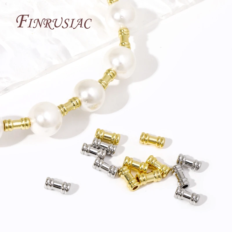 Separators For Beads 18K Gold Plated Metal Beads Spacer Bead DIY Accessories,Jewelry Making Supplies,Necklace Findings image 2