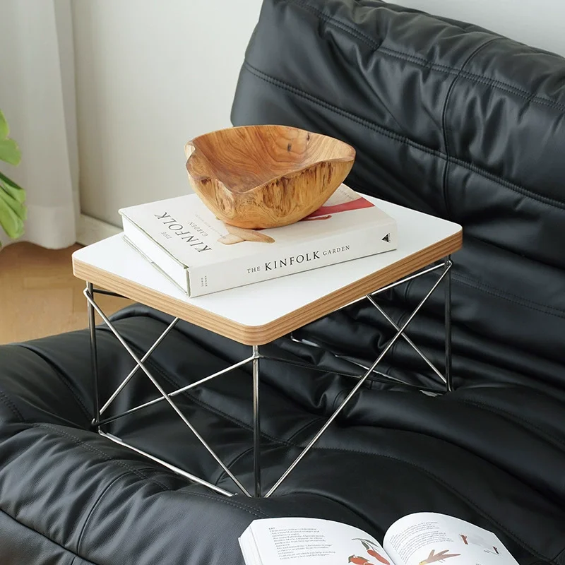 

#k for Color Geometric Metal Frame Small Coffee Table - Minimalist Nordic Simple Side Table for Living Room Next to Sofa*