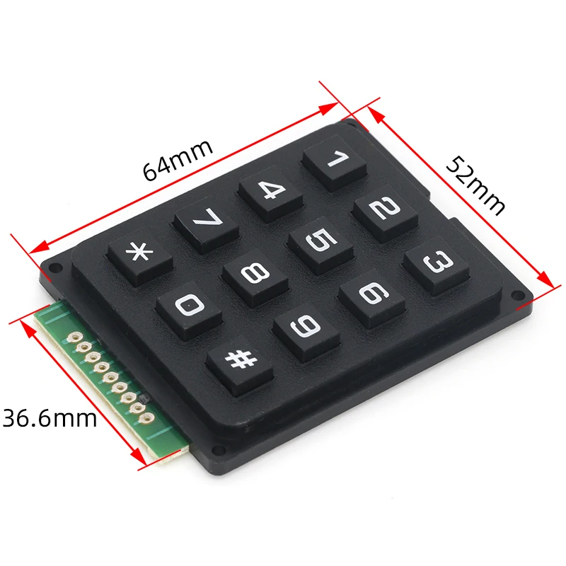 12 16 Key  4*4 4*3 Membrane Switch Keypad 4 x 4 4 x 3  Matrix Array Matrix keyboard membrane switch keypad for arduino