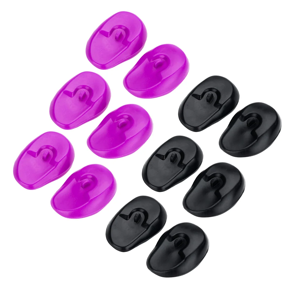 

6 Pairs Hair Color Ear Protection Coloring Cover Silicone Salon Halloween Dye Cap Silica Gel