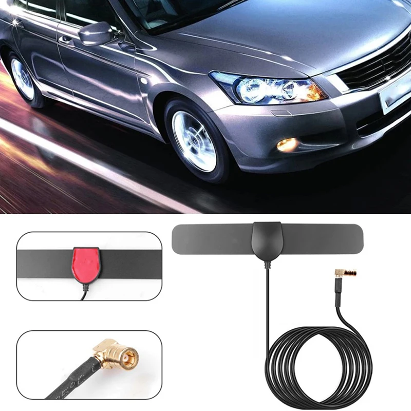 1pc Universal DAB+FM Radio Car Antenna Signal Amplifier Aerial Plug Play VHF UHF Auto Antenna Mayitr