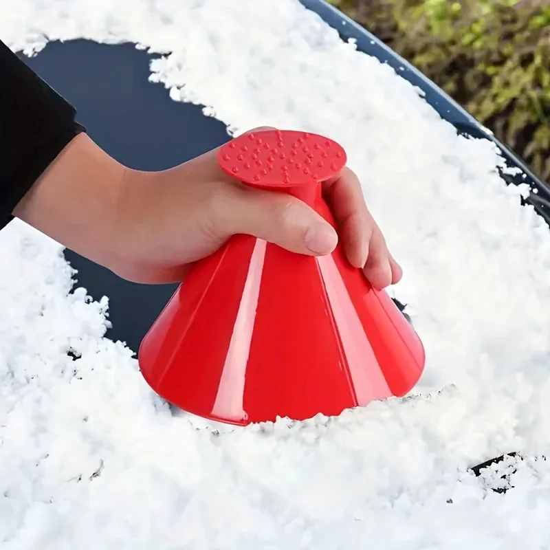 1PC Auto Ice Scrape Funnel Winter Auto Car Magic Window Windshield Ice Scraper Shaped Funnel Deicer Cone Tool Scraping Snow