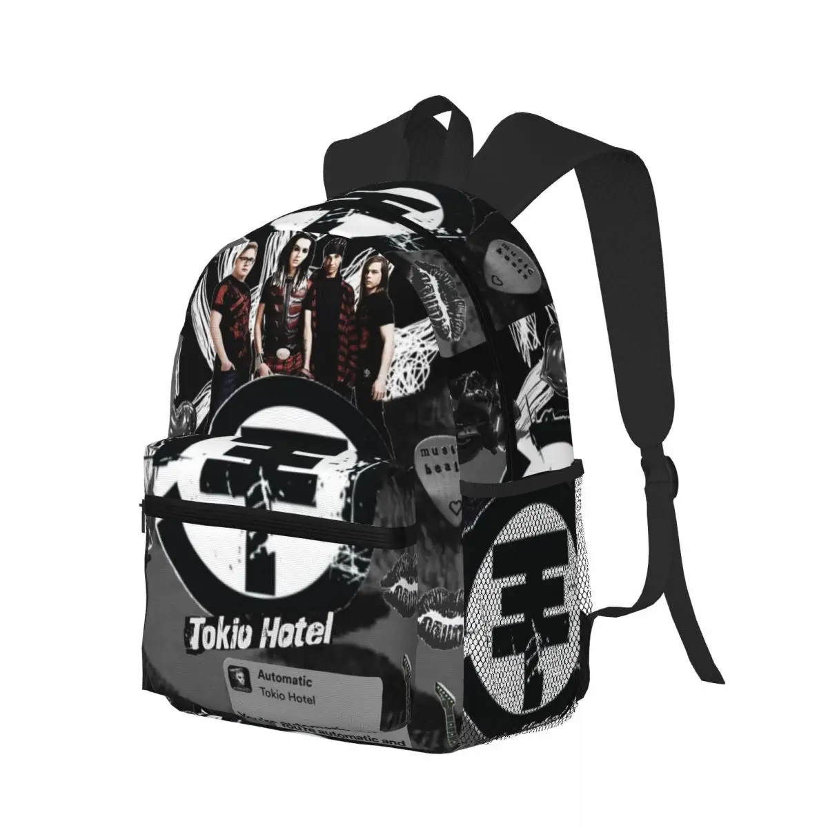 Tokio Hotel Student Backpack School Bag Hiking Travel Daypack for Men Women Bookbag Shoulder Bags