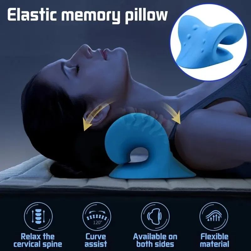 2 Color Cervical Spine Massage Pillow U Shaped Pillow Gravity Shiatsu Cervical Massage Pillow Neck and Shoulder Neck Relaxation