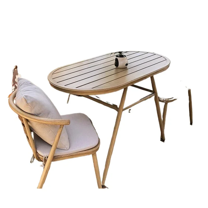 

Balcony Internet celebrity outdoor leisure table and chair combination outdoor courtyard outdoor three-piece set