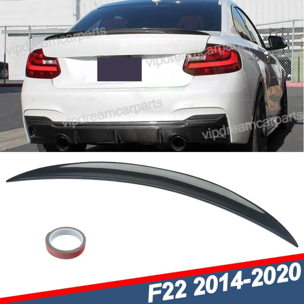 

MP Style Rear Trunk Spoiler Lip For BMW F22 228i 230i 2014-2020 Carbon Fiber ABS United States