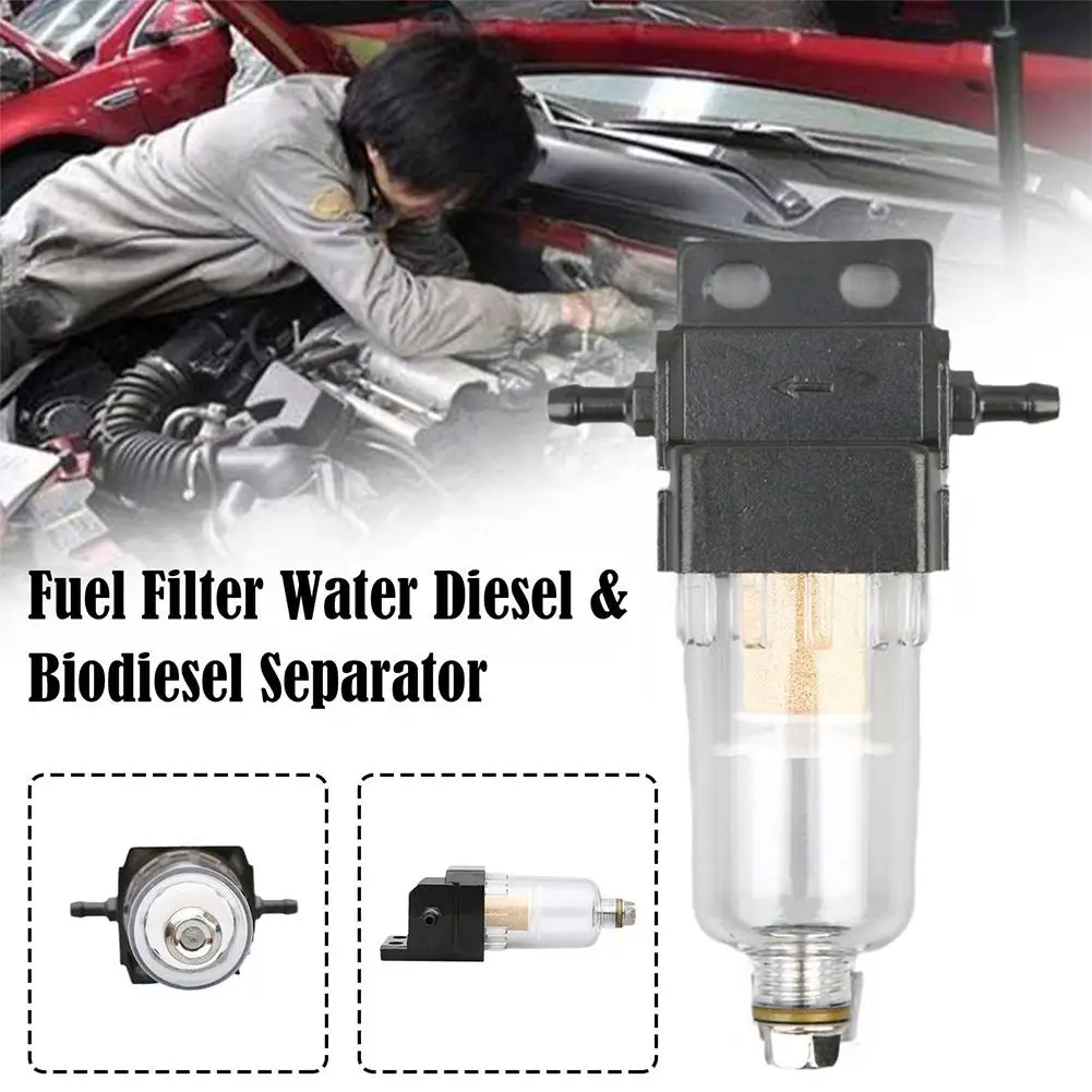 Universal Air Heater Fuel Oil Water Filter Separator Part Metal & Plastic For Webasto/Espar Heater Car Van Camper RV P2V5