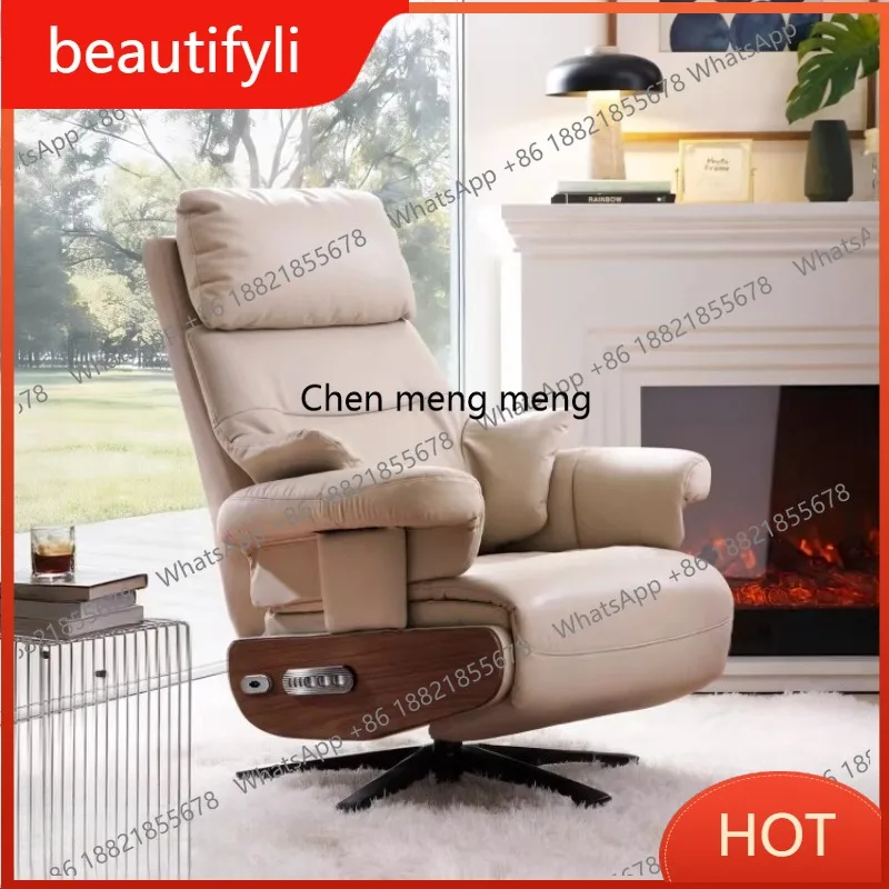 A139 Electric single sofa chair can lie down and sleep, single function sofa, leather lazy chair, light luxury