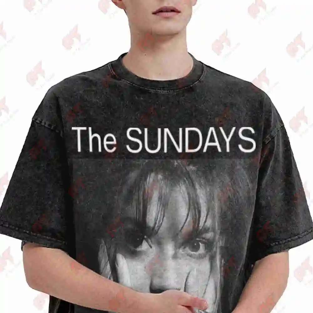 The Sundays Static And Silence 90S Vintage Washed Tee Pure Cotton T-Shirt