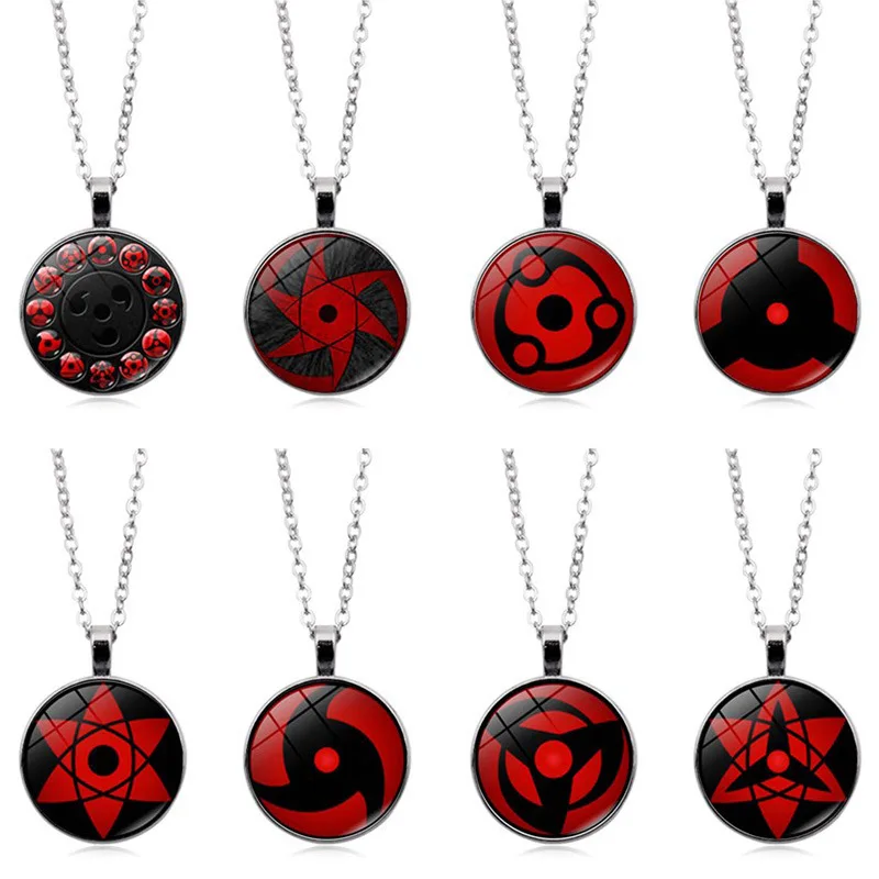 

Cartoon Anime Peripherals Naruto Female Versatile Anime Peripherals Retro Sweater Blood Wheel Eye Pendant Necklace Creative Gift