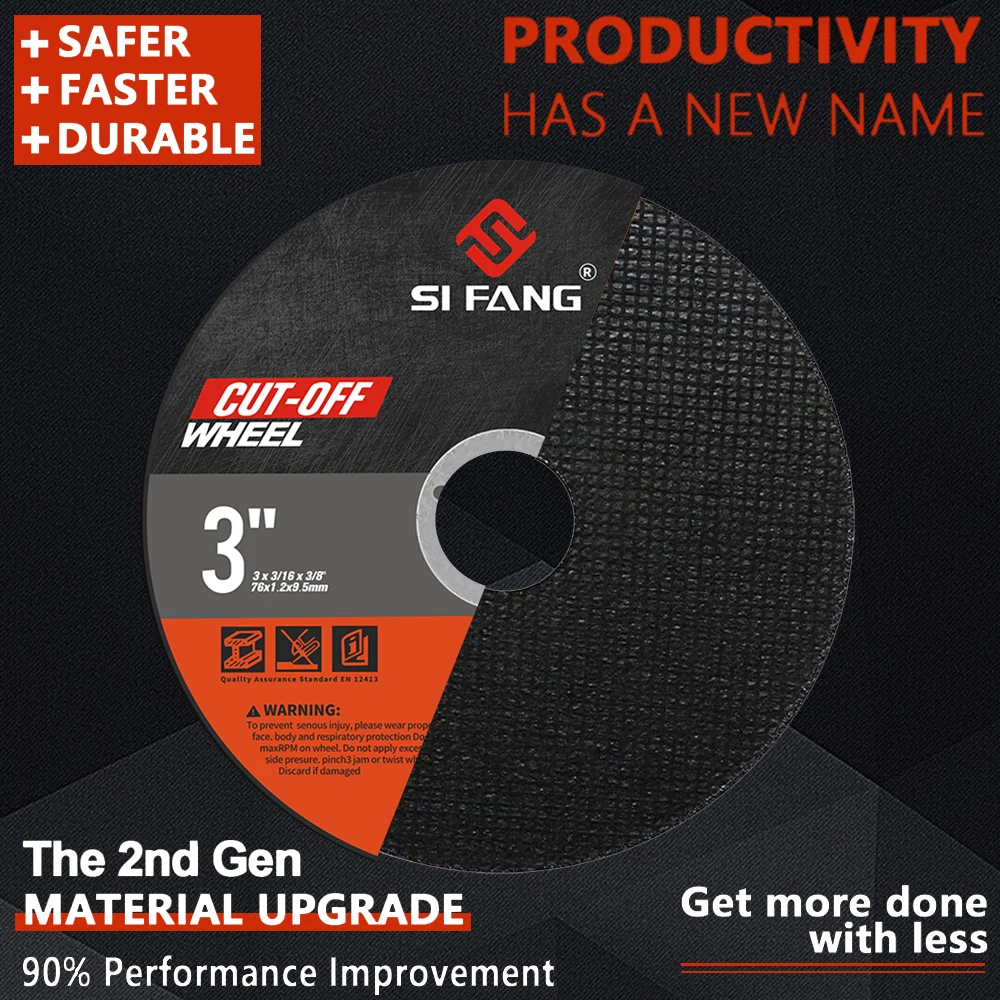 Imagem -03 - Roda de Corte para Die Grinder Metal Cetim Aço Polegada Cut Off Wheels 75*1.2*9.5 mm