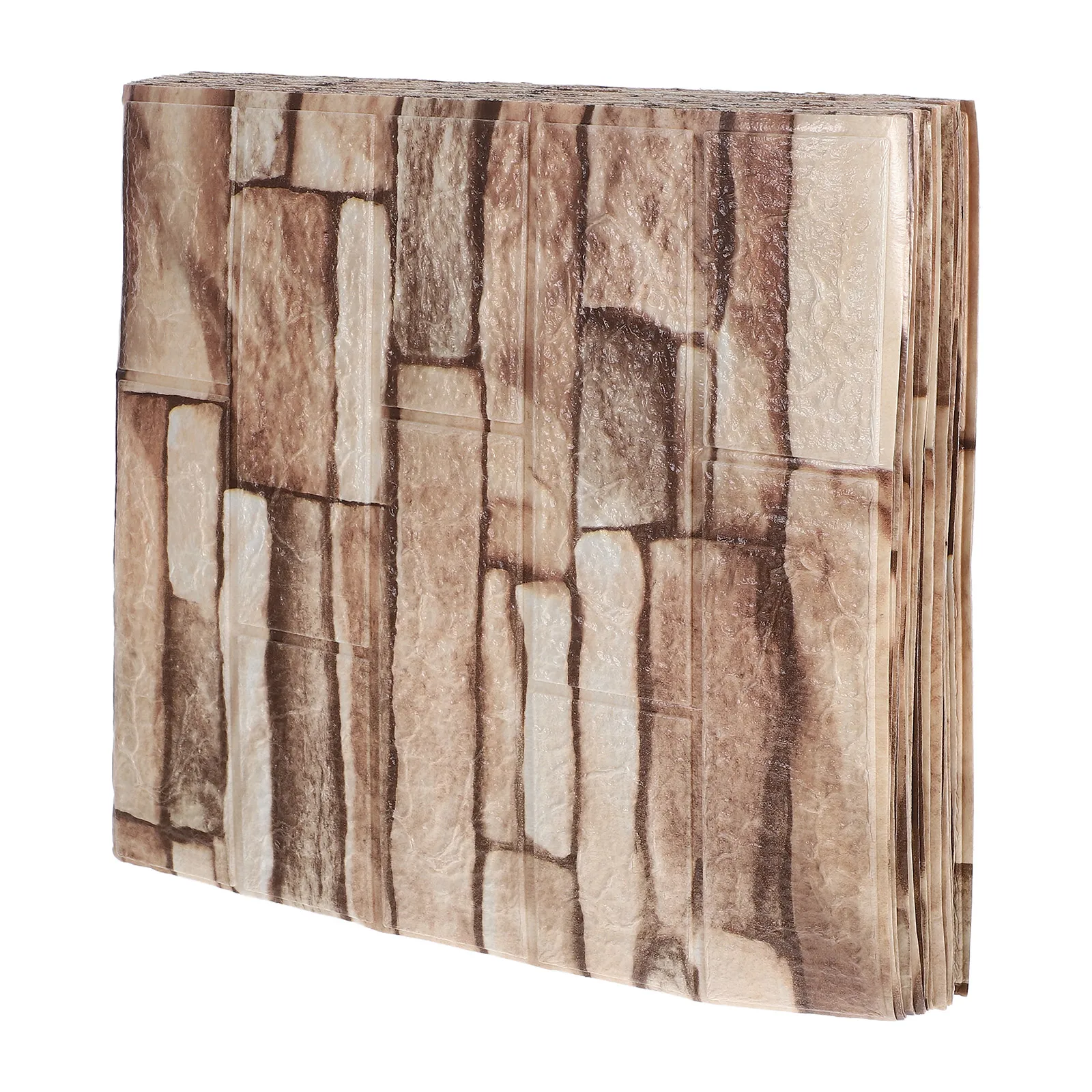 

20Pcs Brick Shaped Stickers 3D Faux Brick Wall Paper Self Stick Waterproof Wallpaper for Living Room Bedroom Wall Upgrade DIY