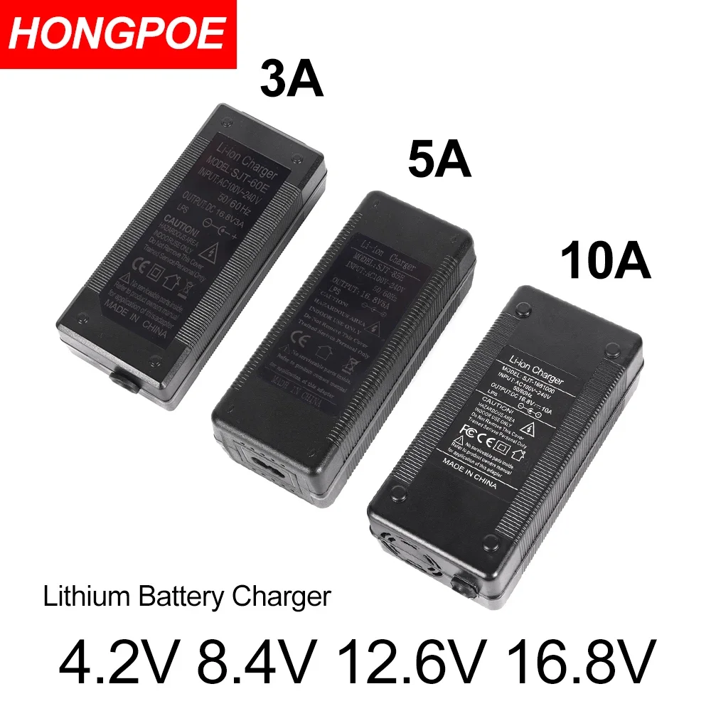 AC100-240V 4.2V 8.4V 12.6V 16.8V 5A 5000ma 18650 Lithium Battery Charger For 1 2 3 4Series Li-ion Battery Polymer Smart Charger