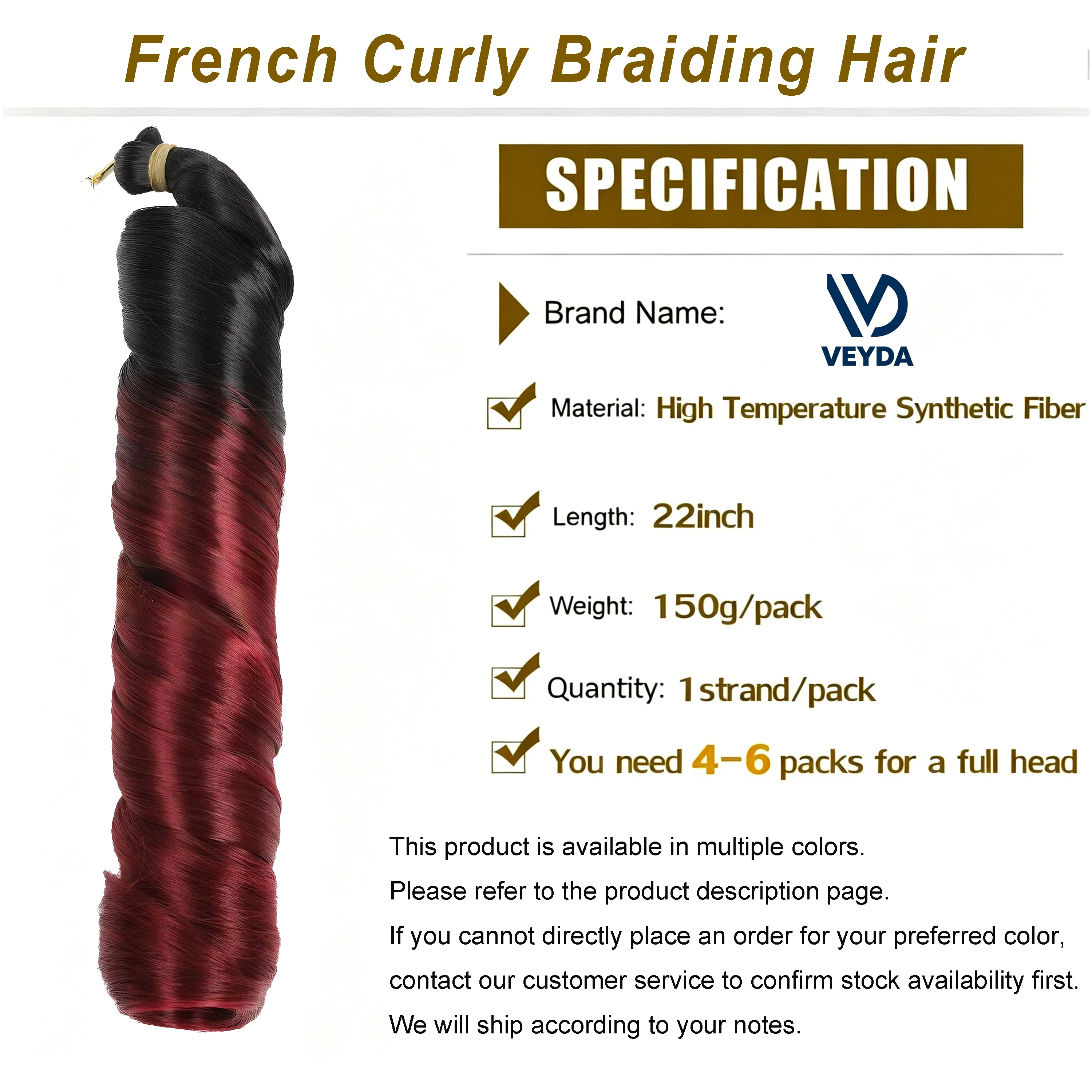 

French Curls Braiding Hair Extensions Synthetic Hair Loose Wave Spiral Curl Braids High Temperature Ombre Pre Stretched Hair