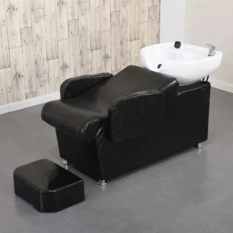 

Italian Minimalism Style Beauty Salon Head Spa Luxury Hair Wash Chair Shower Head Cadeira De Barbearia Furniture Decoration