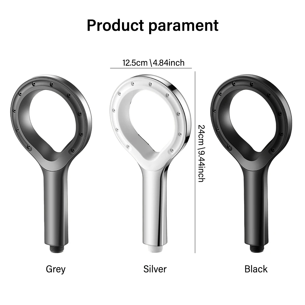 Portátil Cabeça De Chuveiro De Alta Pressão, Acessórios Do Banheiro, Economia De Água, Impulsionar, Círculo, Viagem, Novo, 24