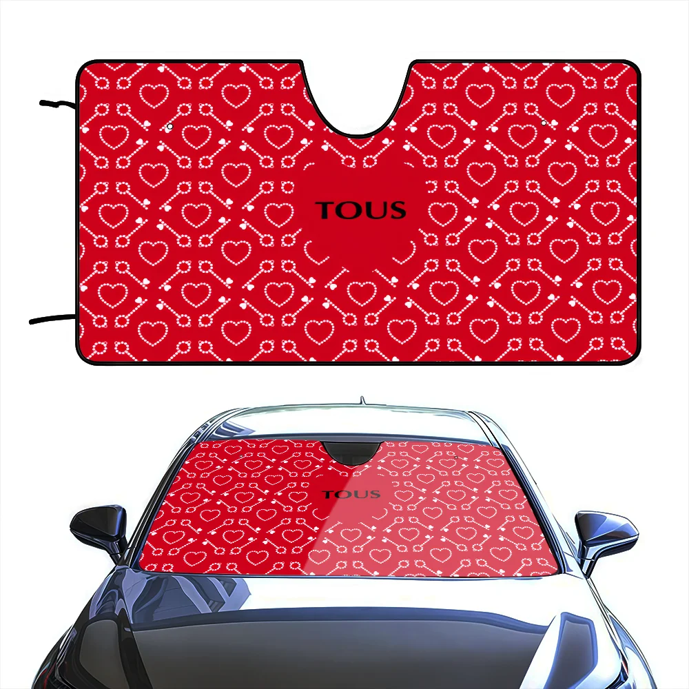 الأزياء T-Tous- الفاخرة الدب الفاخرة مظلة السيارات الستائر الزجاج الأمامي المضادة للأشعة فوق البنفسجية حماية الجبهة الشمس الظل التبريد حامي