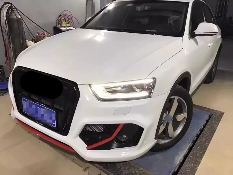 Unpainted Front Bumper Rear Lip Grille Car Door Guard for Audi Q3 Modified Body Kit Car Accessories