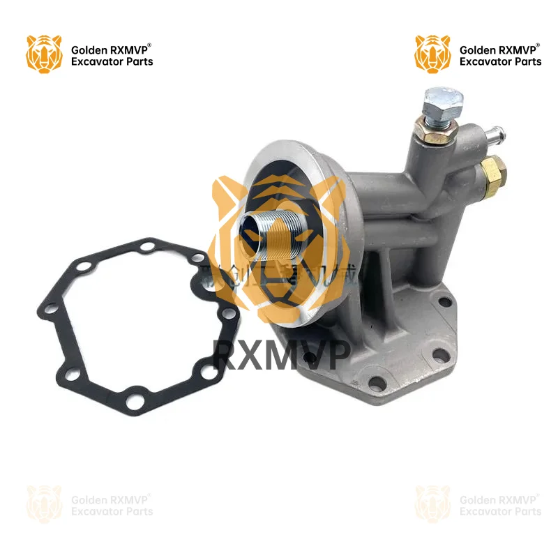 For Caterpillar Cat E320b/c Oil Grid Seat S6k Engine 0739 Oil Filter Base Aluminum Seat 8-hole Gasket Excavator Accessories